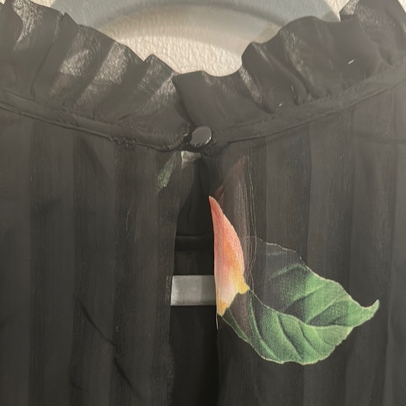 Lulu's Black Dress‎ with Floral Design - Picture 12 of 15